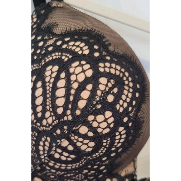 Victoria's Secret Dream Angels Push Up Black Lace Nude Bra 34DD Sexy Lingerie - Picture 9 of 12